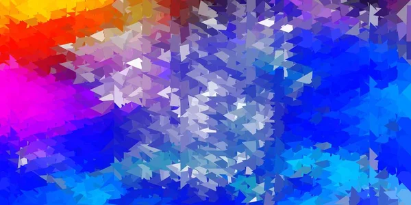 Легкий Багатобарвний Векторний Багатокутний Візерунок Декоративна Барвиста Ілюстрація Абстрактними Трикутниками — стоковий вектор