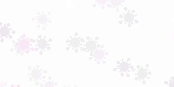 Светло Фиолетовый Векторный Фон Символами Ковида Красочные Градиентные Символы Болезни — стоковый вектор