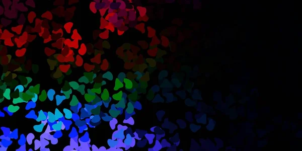 Donker Multicolor Vector Patroon Met Abstracte Vormen Kleurrijke Abstracte Vormen — Stockvector