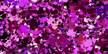 Koyu mor, çokgen şekilli pembe vektör deseni. Modern tarzda üçgen şekilli akıllı soyut çizimler. Insperarion için tasarımı başlat.
