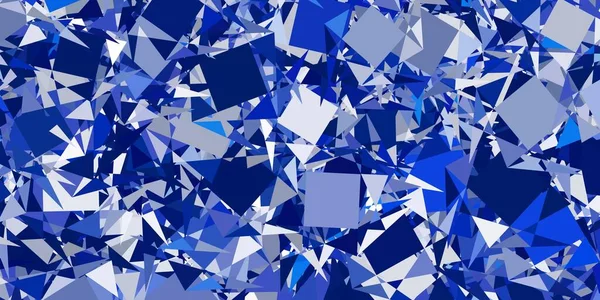 Hellblaue Vektortextur Mit Zufälligen Dreiecken Hervorragende Abstrakte Illustration Mit Farbenfrohen — Stockvektor
