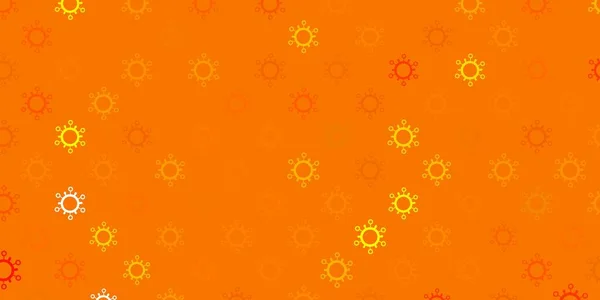 Dunkelgrünes Gelbes Vektormuster Mit Coronavirus Elementen Intelligente Illustration Mit Lebendigen — Stockvektor