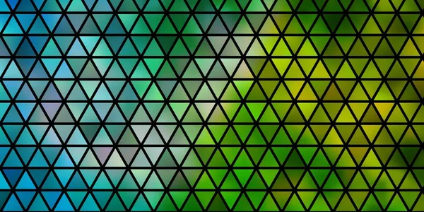 ライトブルー ライン 三角形の緑のベクトル背景 カラフルな三角形のモダンな抽象的なイラスト あなたの昇進のための設計 — ストックベクタ
