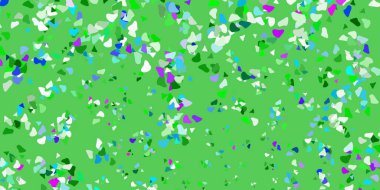 Açık pembe, Memphis şekilli yeşil vektör dokusu. Gradyan rastgele formlarla modern soyut illüstrasyon. Cep telefonları için arka plan.