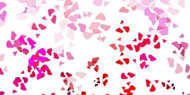 Memphis şekilli açık pembe vektör dokusu. Soyut tarzda, gradyan formlarda basit tasarım. Web siteniz için basit illüstrasyon.