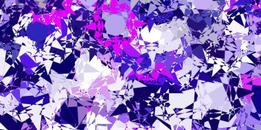 Açık Mor, çokgen formlu pembe vektör arkaplan. Soyut tarzda, üçgen ve çizgilerle basit bir tasarım. Insperarion için tasarımı başlat.