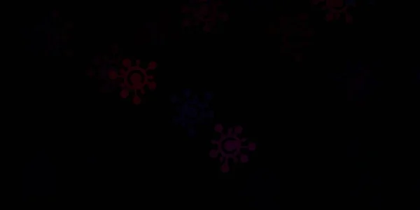 暗いピンク コロナウイルスの要素を持つ赤いベクトルパターン グラデーション医療の形をしたカラフルな抽象イラスト 健康保護用壁紙 — ストックベクタ