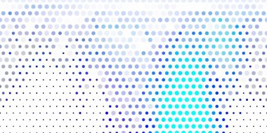 Lekeli açık mavi vektör arkaplan. Baloncuklu gradyan tarzda soyut dekoratif tasarım. Reklamlarınız için tasarım.