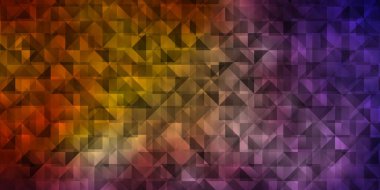 Açık mavi, çizgileri ve üçgenleri olan sarı vektör düzeni. Üçgenli soyut gradyan çizimi. Terfileriniz için tasarım.