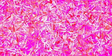 Açık pembe vektör arkaplanı, üçgenler, çizgiler. Üçgen şekilli, şekilli muhteşem soyut çizimler. Duvar kağıtları için desen.