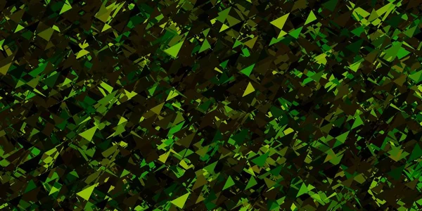 Темно Зеленый Желтый Векторный Фон Полигональными Формами Великолепная Абстрактная Иллюстрация — стоковый вектор