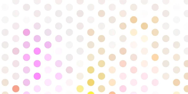 泡のある明るいピンク 黄色のベクトル背景 色鮮やかな抽象的な球体をセットしたイラスト コマーシャルのデザイン — ストックベクタ