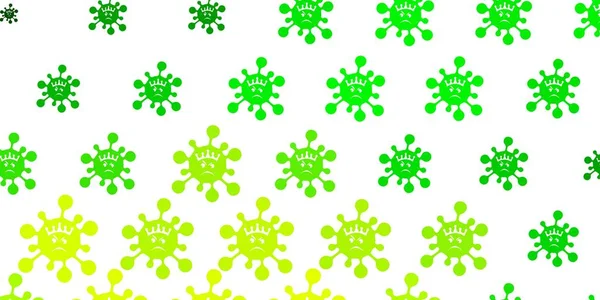 Světle Zelená Žlutá Vektorová Šablona Příznaky Chřipky Abstraktní Ilustrace Tvary — Stockový vektor