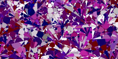 Açık Pembe, üçgenli, çizgili kırmızı vektör arkaplanı. Üçgen şekilli, şekilli muhteşem soyut çizimler. Terfi modelleri.