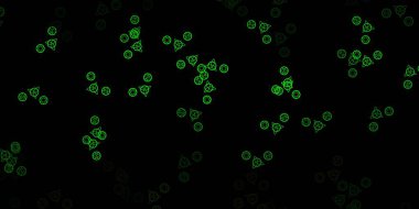 Koyu yeşil, özel işaretli sarı vektör şablonu. Gotik eğilimli soyut illüstrasyon. Doğaüstü tasvirler için basit tasarım.