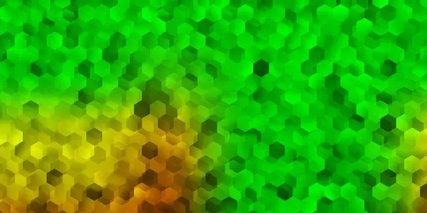 Тёмная Многоцветная Векторная Компоновка Фигурами Шестиугольников Простая Иллюстрация Красочными Шестиугольниками — стоковый вектор