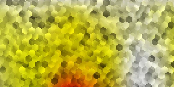 Gabarit Vectoriel Rouge Clair Jaune Dans Style Hexagonal Illustration Abstraite — Image vectorielle