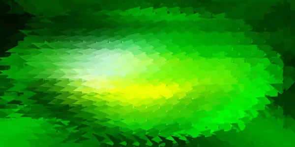 Ljusgrön Gul Vektor Triangel Mosaik Design Modern Abstrakt Illustration Med — Stock vektor