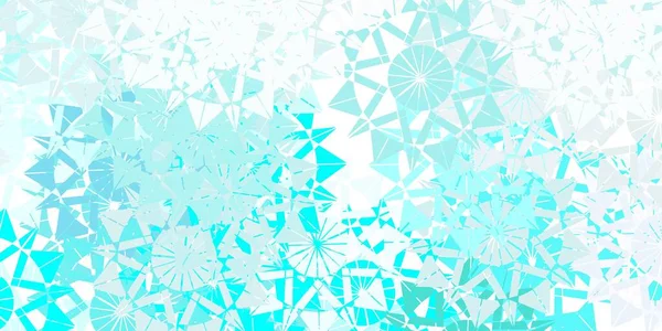 Modelo Vetor Azul Claro Com Flocos Neve Gelo Ilustração Abstrata — Vetor de Stock