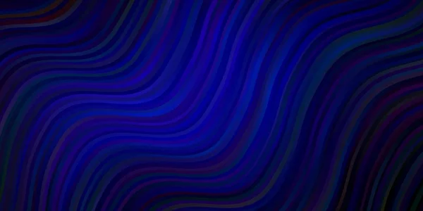 Dark Blue Red Vector Background Bent Lines — Stock Vector