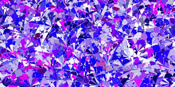 Rosa Chiaro Layout Vettoriale Blu Con Forme Triangolo Illustrazione Con — Vettoriale Stock