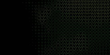 Koyu yeşil, çizgileri ve üçgenleri olan sarı vektör düzeni.