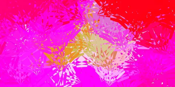 Světle Růžová Zelené Vektorové Pozadí Polygonálními Tvary Nádherná Abstraktní Ilustrace — Stockový vektor
