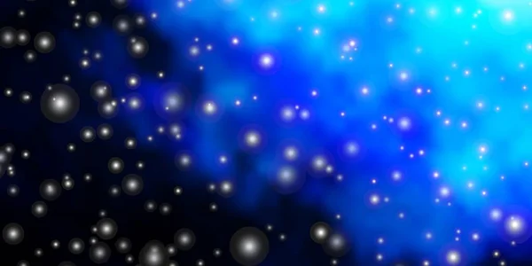 Fondo Vector Azul Oscuro Con Estrellas Colores — Vector de stock