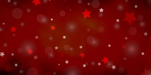 Ελαφρύ Πορτοκαλί Διανυσματική Υφή Κύκλους Αστέρια Αφηρημένη Εικόνα Πολύχρωμα Σημεία — Διανυσματικό Αρχείο