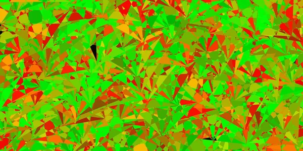 Темно Зеленая Красная Векторная Раскладка Треугольными Формами Простой Дизайн Абстрактном — стоковый вектор