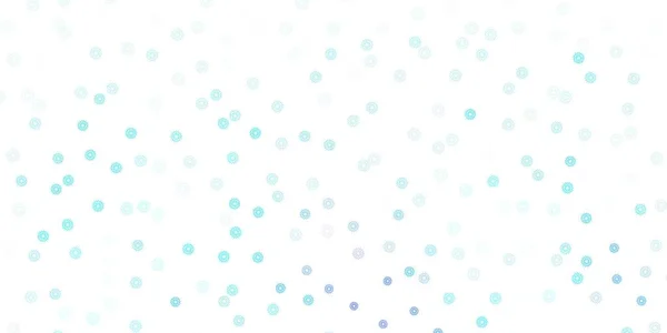 Plantilla Doodle Vector Azul Claro Con Flores Ilustración Abstracta Con — Vector de stock