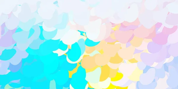 Hellblauer Gelber Vektorhintergrund Mit Chaotischen Formen Illustration Mit Farbenfrohen Formen — Stockvektor