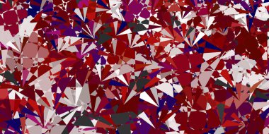 Açık kırmızı, üçgen formlu sarı vektör düzeni. Renkli soyut üçgenli web materyali çizimi. Duvar kağıtları için desen.