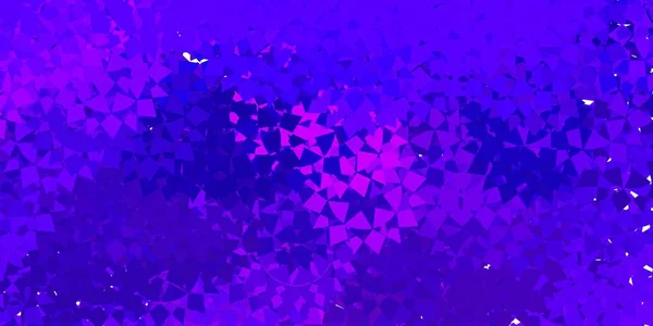 Donkerpaars Roze Vectorachtergrond Met Driehoeken Lijnen Driehoek Vormen Met Kleurrijke — Stockvector