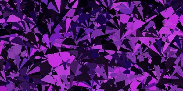 Dark Purple Vector Texture Random Triangles Illustration Abstract Colorful Triangle — Stock Vector