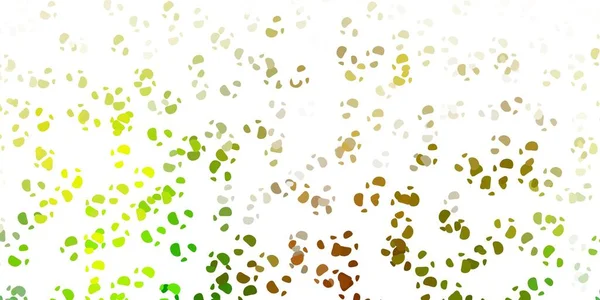 Lichtgroene Gele Vectorachtergrond Met Chaotische Vormen Kleurrijke Illustratie Met Eenvoudige — Stockvector