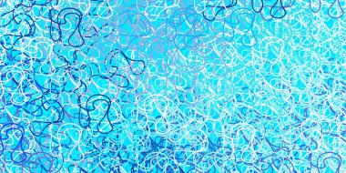 Bükülmüş çizgileri olan açık mavi vektör arkaplan. Soyut bir şekilde gradyan eğimli bir tasvir. Reklamınız, posteriniz, afişiniz için en iyi tasarım.