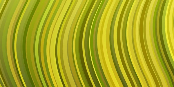 Світло Зелений Жовтий Векторний Візерунок Лініями Яскрава Ілюстрація Градієнтними Круглими — стоковий вектор