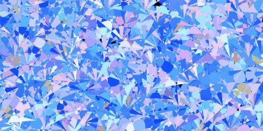 Koyu mavi, üçgen şekilli kırmızı vektör düzeni. Üçgen şekilleri soyut bir şekilde renk değişimine sahiptir. Reklamlar için şablon.