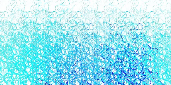 Patrón Vectorial Azul Claro Con Líneas Curvas Ilustración Abstracta Con — Vector de stock