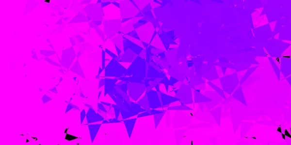 Texture Violet Clair Vecteur Rose Avec Des Triangles Aléatoires Design — Image vectorielle