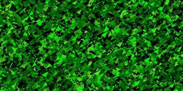 Dark Green Vector Texture Random Triangles Illustration Abstract Colorful Triangle — Stock Vector