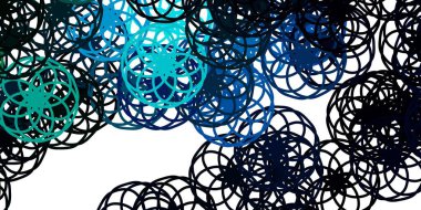 Açık mavi, köpüklü yeşil vektör arkaplan. Renkli damlaları olan soyut parlak bir illüstrasyon. Broşürler, broşürler için desen.