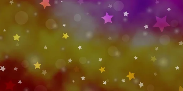 Luz Fondo Vectorial Multicolor Con Círculos Estrellas Ilustración Abstracta Con — Vector de stock