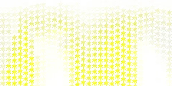 Світло Червоний Жовтий Векторний Візерунок Елементами Коронавірусу Розумна Ілюстрація Кованими — стоковий вектор