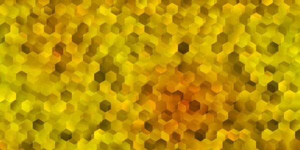 Plantilla Vectorial Amarillo Claro Estilo Hexagonal Extremos Hexágonos Degradado Coloridos — Archivo Imágenes Vectoriales