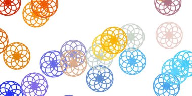 Açık mavi, benekli sarı vektör arka plan. Parlak renkli ve soyut küreler içeren bir resim. Reklamlarınız için tasarım.