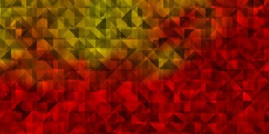 Açık kırmızı, üçgenli sarı vektör arkaplan. Soyut üçgenli dekoratif tasarım. Terfileriniz için tasarım.