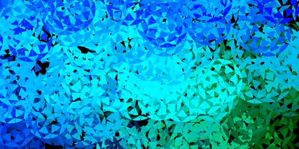 Светло Голубой Зеленый Вектор Искушают Треугольниками Выдающаяся Абстрактная Иллюстрация Диапазоном — стоковый вектор