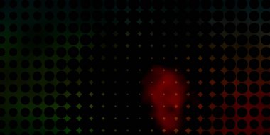 Koyu yeşil, daireli kırmızı vektör arkaplanı.